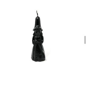 Witch with Broom Candle